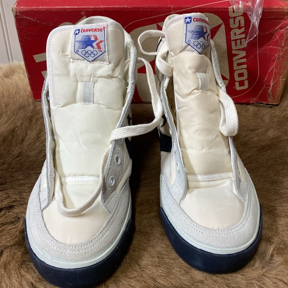 80s 1984 Converse Olympics LA High Tops 6 Michael Jordan NWT - Picture 3 of 16